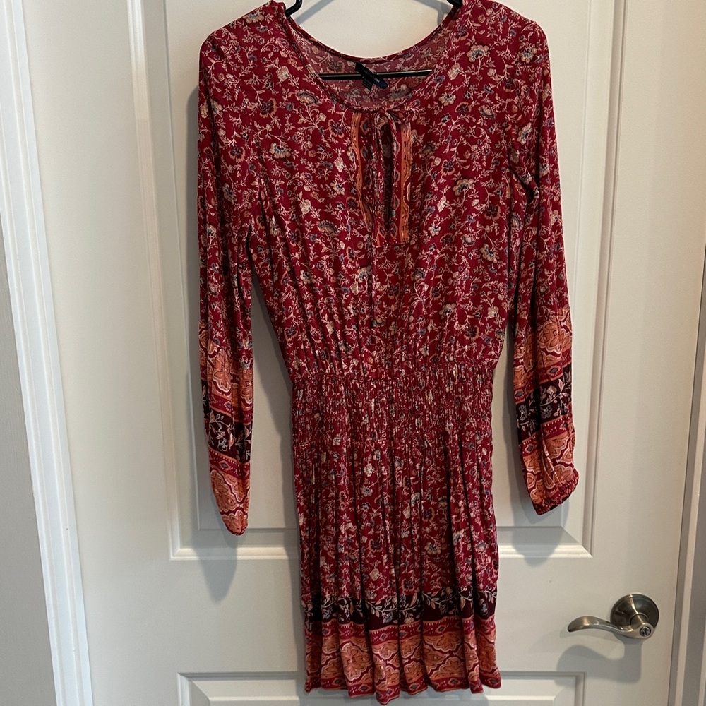 American Eagle XS Long sleeve bohemian dress